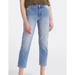 kut from the kloth Women’s high rise crop straight leg Denim Jeans Med Wash Sz 8